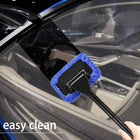 Car Window Glass Cleaning Brush, Black Handle With Two Replaceable Microfiber Mop Caps, Perfect For Kitchen & Bathroom, Car Accessories, Car Wash & Maintenance, Cleaning Brushes, Fingerprint & Dust & Mist Removal