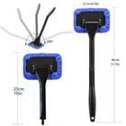 Car Window Glass Cleaning Brush, Black Handle With Two Replaceable Microfiber Mop Caps, Perfect For Kitchen & Bathroom, Car Accessories, Car Wash & Maintenance, Cleaning Brushes, Fingerprint & Dust & Mist Removal