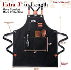 Cross Back Cotton Canvas Chef Apron, Plus Size Kitchen Apron for Men Women, Adjustable