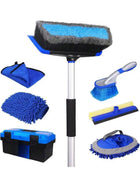 Car Wash Brush With Long Handle Tire Brush Towel Squeegee Microfiber Mitt For Car Truck SUV RV