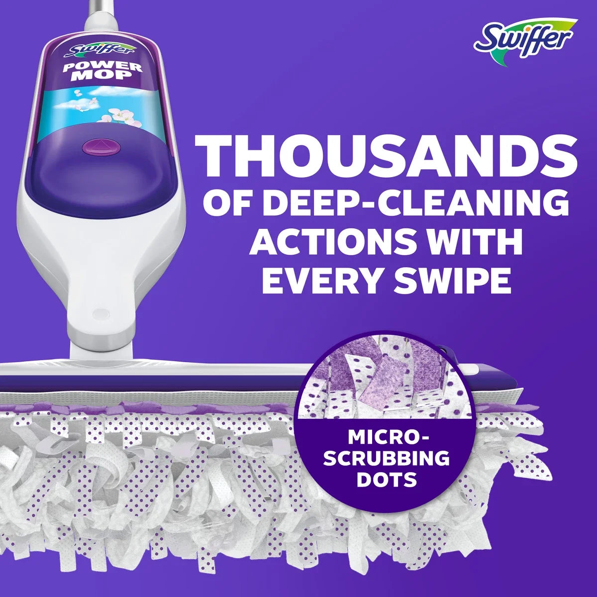 Swiffer Power Mop Multi-Surface Mop Kit for Floor Cleaning
