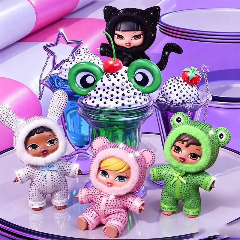 Original Bratz Bratziez Bling Series Blind Box Mini Figure Desk Ornament Collectible Display Novelty Toy Gift Now Pin Anime Set