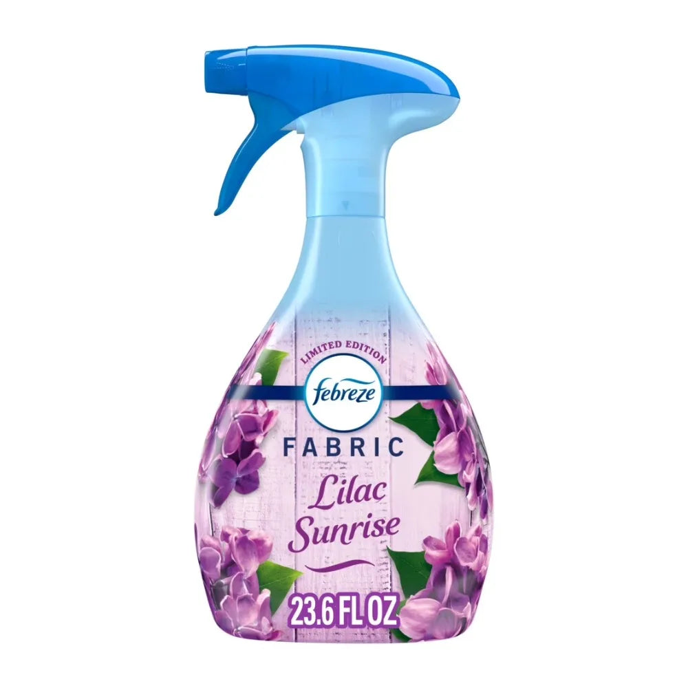 Auto Fabric Spray Air Freshener for Car, Lilac Sunrise, 23.6oz Long Lasting Scent, Odor Eliminator and Deodorizer, Fresh Floral Fragrance for Car Interior, Home, Office, Closet, and Pet Areas, Quick-Dry Formula,