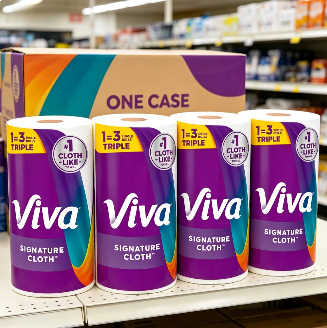 Holiday Bulk Savings | Large Capacity Value Pack | Commercial pack printed Select-A-Size Viva paper towels | Corrugated design boosts cleaning power to lift dirt, residue and unpleasant odors