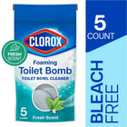 Foaming Toilet Cleaning Bombs Bleach Free Fresh Scent 5 Pack Bowl Cleaner Tablets