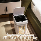 Smart Induction Automatic Sensor Trash Can Silent Auto Open Cover Garbage Bin Luxury High Appearance Level Waste Basket for Kitchen Bathroom Bedroom Office Narrow Side Gap Household Use 2PCS Optional