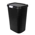Kitchen Trash Can 13 Gallon Plastic Odor Block Touch Top Garbage Bin with Push Button Lid Black