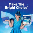 Kitchen cleanup: 2-ply paper towels, white with spirited print, strong absorbency for everyday messes