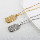 Square Pendants Delicate Stainless Steel Chain Pendant Necklace For Women Necklace