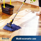 Cotton Wet Mop with Telescopic Iron Handle and Jaw Clamp for Floor Cleaning 55.1 inch