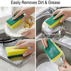 15 Pack Dual Sided Kitchen Sponges Heavy Duty Scrub Sponges for Dishes Cleaning Non Scratch Scouring Pads Household Kitchen Cleaning Supplies
