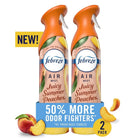 Two-Pack Febreze Juicy Summer Peaches Scent Air Mist Odor Neutralizing Freshener Spray, 8.1 Ounces Each Bottle