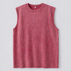 2026 Summer Men Acid Washed Cotton Tank Tops Muscle Sleeveless Workout T Shirts Running Beach Casual Streetwear Loose Fit Tees