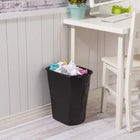 5.5 Gallon Small Plastic Bathroom Trash Can Garbage Bin Bucket Without Lid Black