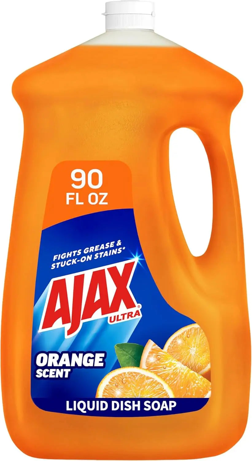 Ultra Liquid Dish Soap with Orange Scent, Triple Action Formula, 90 fl oz Bottle for Effective Cleaning