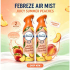 Two-Pack Febreze Juicy Summer Peaches Scent Air Mist Odor Neutralizing Freshener Spray, 8.1 Ounces Each Bottle
