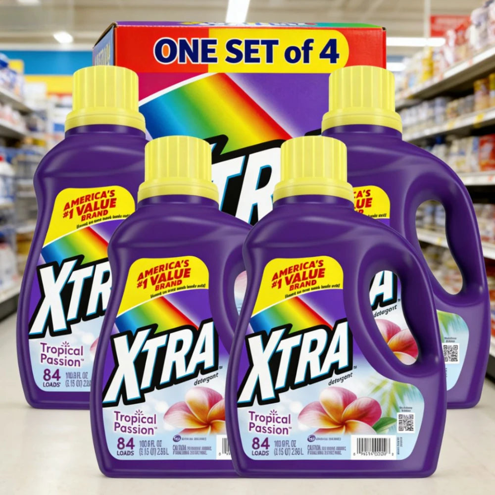 High Efficiency Liquid Laundry Detergent Tropical Passion Scent  Eco Friendly Concentrated Laundry Soap for All Machines Top Loader Front Loader He Safe