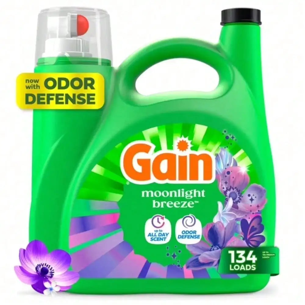 Gain Laundry Detergent Liquid, Now with Odor Defense, Moonlight Breeze Scent
