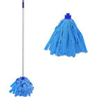 Mop with 2 Microfiber Heads, 4-Section Adjustable Pole for Easy Cleaning