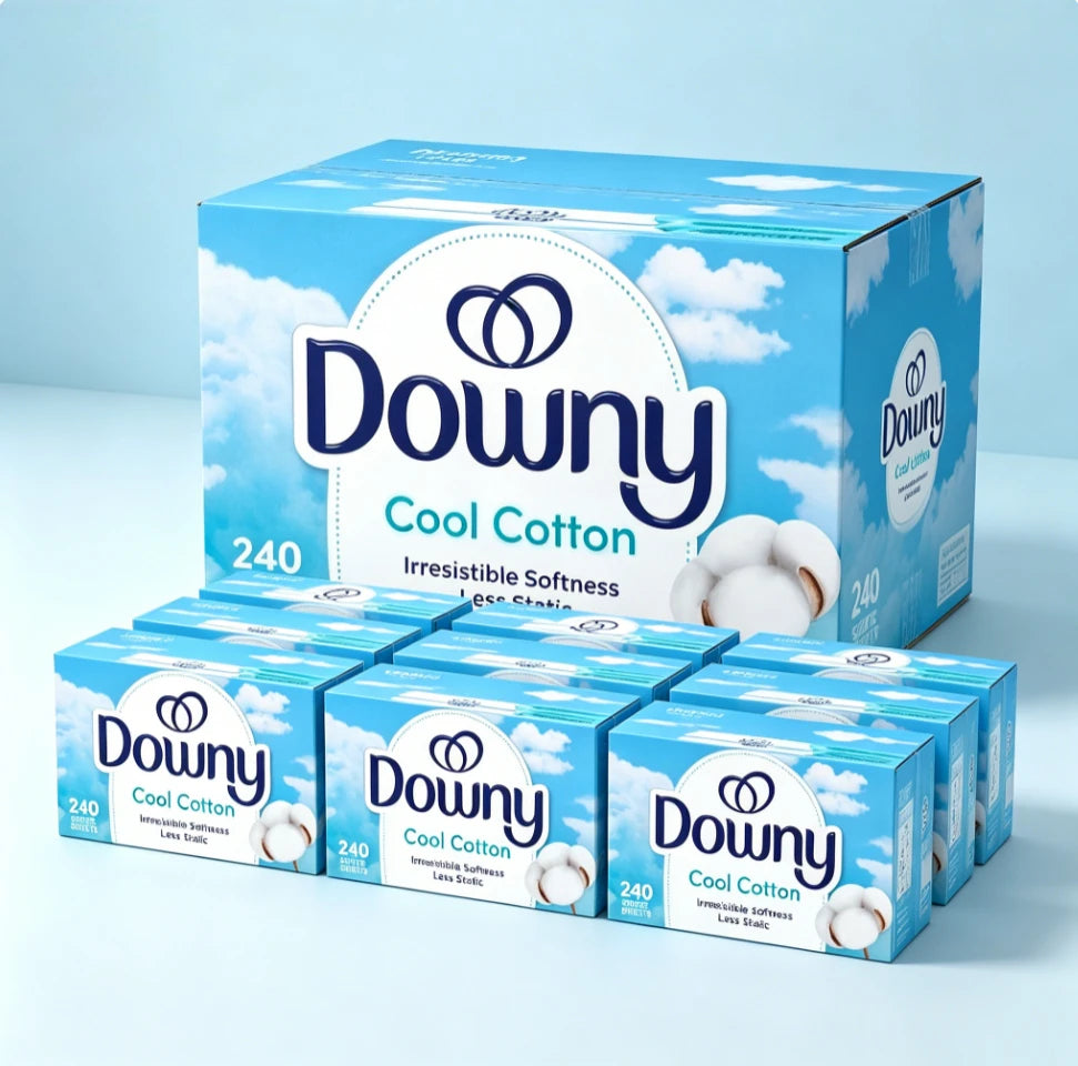 Hypoallergenic cool cotton fresh dryer sheets for household laundry | Reliably cut static electricity and keep all fabrics soft with gentle clean fragrance