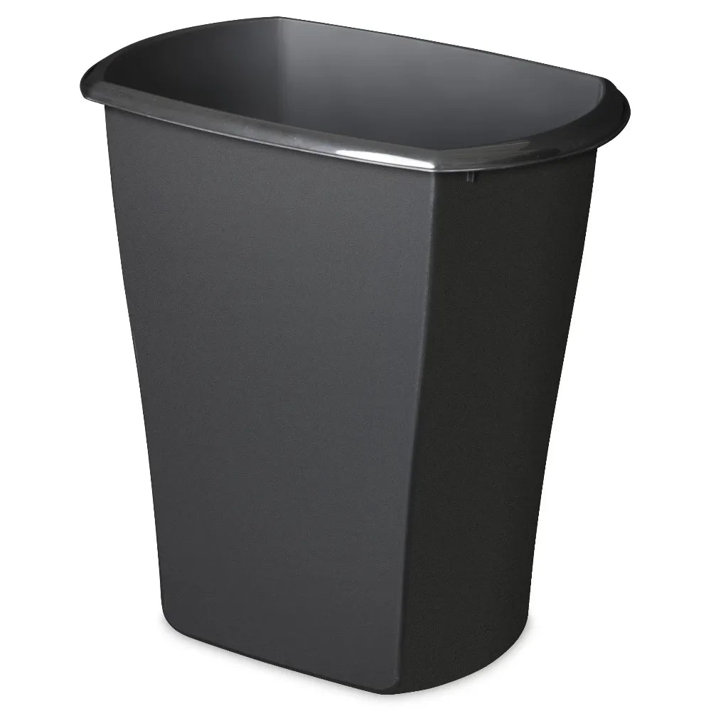 5.5 Gallon Small Plastic Bathroom Trash Can Garbage Bin Bucket Without Lid Black