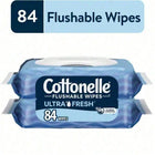 Large Capacity Value Pack Cottonelle heavy-duty flushable wet wipes with enhanced cleaning power | Bring thorough cleansing and lasting freshness for daily personal care use