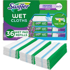 Sweeper Wet Mopping Cloth Multi Surface Refills, Mops for Floor Cleaning, Febreze Lavender Scent, 36 Count