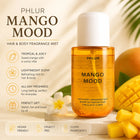 PHLUR Mango Mood Hair Body Fragrance Mist - Tropical Mango Perfume Spray - Long Lasting Scent For Women - Summer Fresh Body Mist