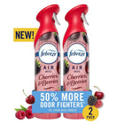 Two-Pack Febreze Cherries & Berries Scent Air Mist Odor-Neutralizing Air Freshener Spray, 8.1 Ounces apiece