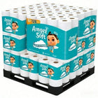 2-Ply Toilet Paper 4\8\12\48 Mega Rolls 320 Sheets per Roll Soft Bathroom Tissue Bulk Toilet Paper for Home Commercial Use