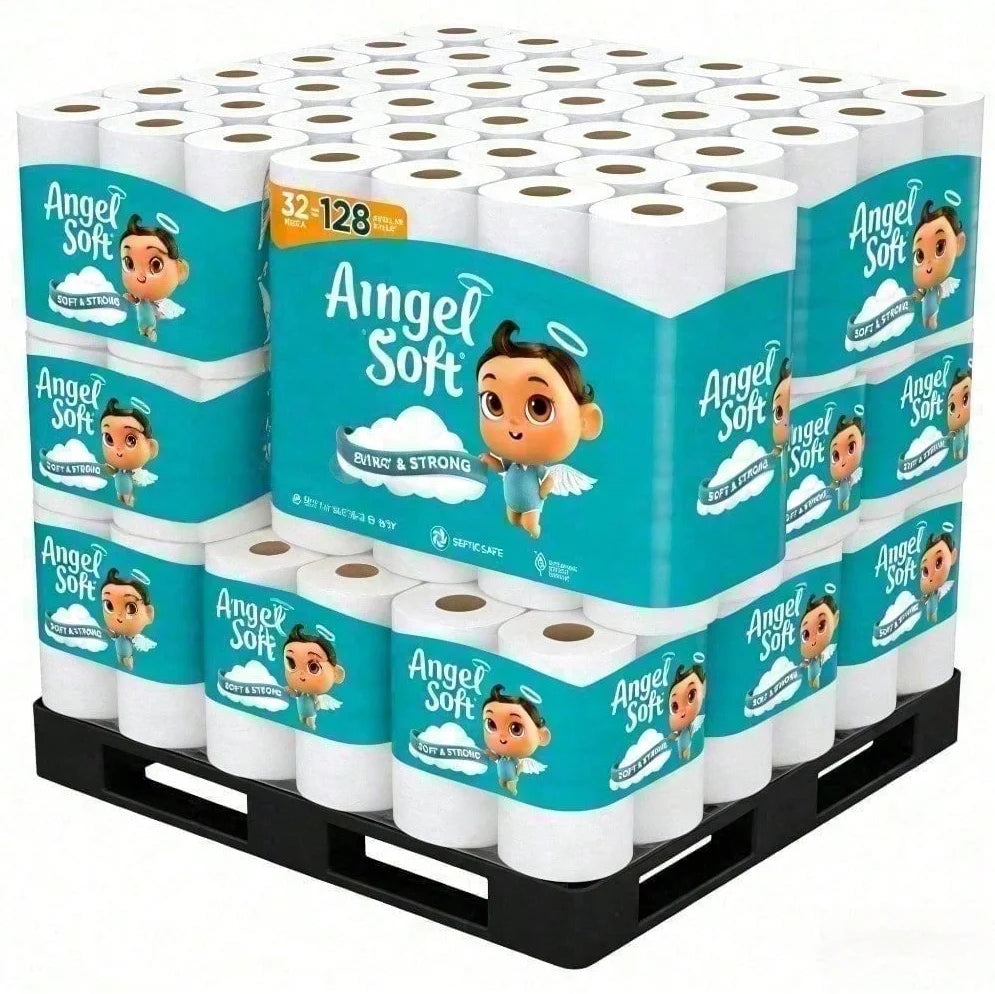 2-Ply Toilet Paper 4\8\12\48 Mega Rolls 320 Sheets per Roll Soft Bathroom Tissue Bulk Toilet Paper for Home Commercial Use