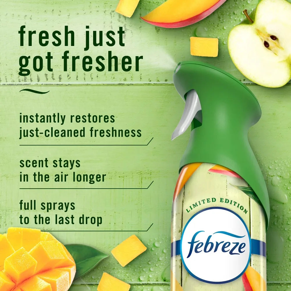 Febreze Air Mist Air Freshener Spray, Mango Splash Scent, 8.1oz, 2ct