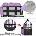 Large Wearable Cleaning Bag Portable Housekeeping Caddy Tote Organizer with Adjustable Shoulder Strap Waist Belt Utility Tool Storage Pouch for Household Janitorial Cleaning Supplies Purple