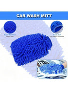 Car Wash Brush With Long Handle Tire Brush Towel Squeegee Microfiber Mitt For Car Truck SUV RV