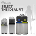 21 Gallon 80L Dual Compartment Stainless Steel Kitchen Trash Can Hands Free Step Pedal Bin Soft Close Lid with Odor Filter 40L+40L Recycling Bin for Home Kitchen