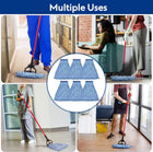 Heavy Duty Mop Head Refill for Commercial Cleaning, Wet Industrial Blue Cotton Looped End String Mop (Pack of 6)