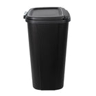 Kitchen Trash Can 13 Gallon Plastic Odor Block Touch Top Garbage Bin with Push Button Lid Black