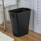 5.5 Gallon Small Plastic Bathroom Trash Can Garbage Bin Bucket Without Lid Black