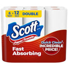 Kitchen paper towels for home use, cellulose fiber, white, perforated sheets for customizable tearing