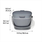 1.75-Gallon Kitchen Compost Bin with Lid Charcoal