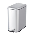 Slim Trash Can with Lid, 5L / 12L Stainless Steel Step Garbage Can for Bathroom, Kitchen and Office, Soft Close Narrow Waste Bin with Removable Inner Bucket