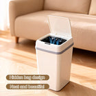 Smart Induction Automatic Sensor Trash Can Silent Auto Open Cover Garbage Bin Luxury High Appearance Level Waste Basket for Kitchen Bathroom Bedroom Office Narrow Side Gap Household Use 2PCS Optional