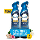 Dual Pack Febreze Luxe Ocean Scent Air Mist Spray, Premium Odor-Eliminating Air Freshener, 8.1 Ounces Each