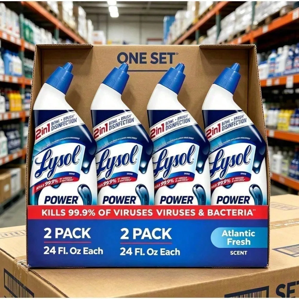 Toilet Power Bowl Cleaner, Max Strength Bathroom Cleaning Supplies, Toilet Bowl Cleaner Clinging Gel, Home Essential, Instant Stain Removal, Deodorizing, Bleach Free(2 ct)