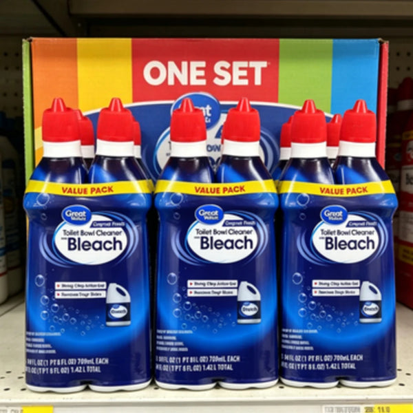 Household Favorite! | Large capacity | Residential Bathroom Cleaner Value Pack Includes Toilet Bowl Cleaner with Sodium Hypochlorite Fresh Scent