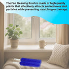 Fan cleaning brush, bendable fan dust brush, suitable for all kinds of electric fans, can be reused; microfiber brush head dust brush, can be used for air conditioning, household and car trends, curtains, blinds and other cle