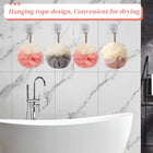 Shower Loofah for Men and Women, Bath Sponge Exfoliating Back Scrubber, Soft Mesh Body Pouf with Hand Strap