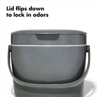 1.75-Gallon Kitchen Compost Bin with Lid Charcoal