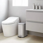 Slim Trash Can with Lid, 5L / 12L Stainless Steel Step Garbage Can for Bathroom, Kitchen and Office, Soft Close Narrow Waste Bin with Removable Inner Bucket