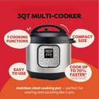 Electric Pressure Cooker Stainless Steel 3 Quart Warmer & Sterilizer, Multi-Functional Rice Cook Steam All Seasons Universal Stainless Steel